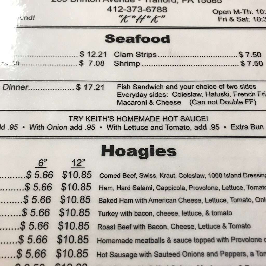 Keith Heinritz Katering menu 2